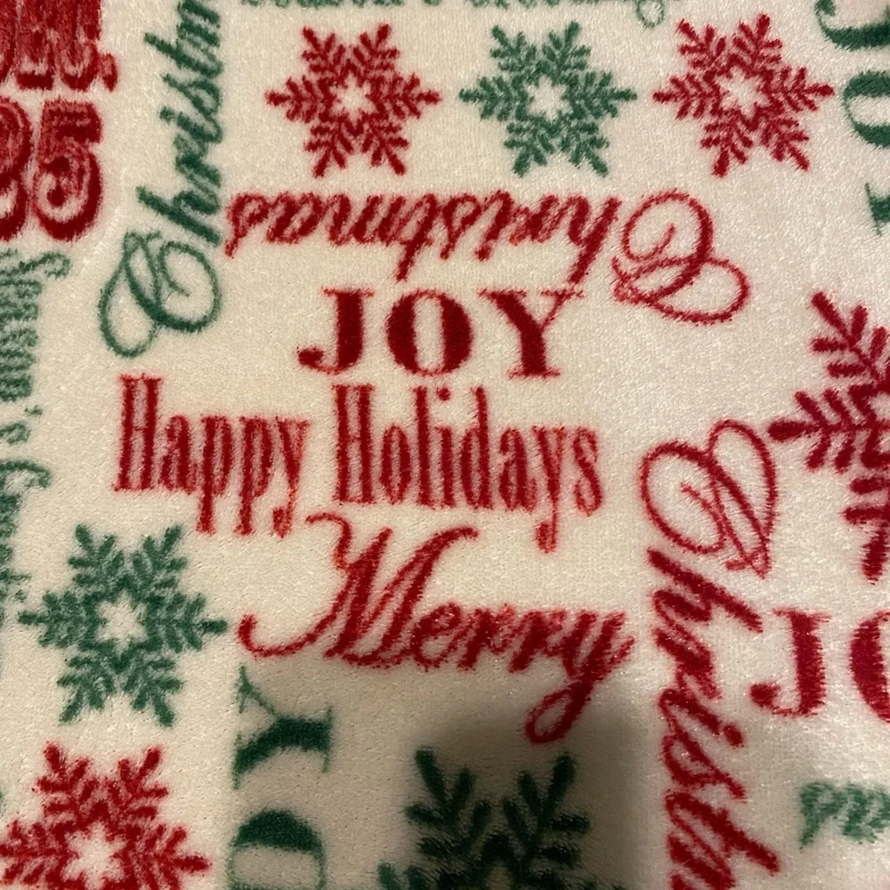 Festive Holiday Blanket with Joyful Print